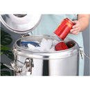 12L Stainless Steel Insulated Stock Pot Beverage Dispenser With Tap Handles