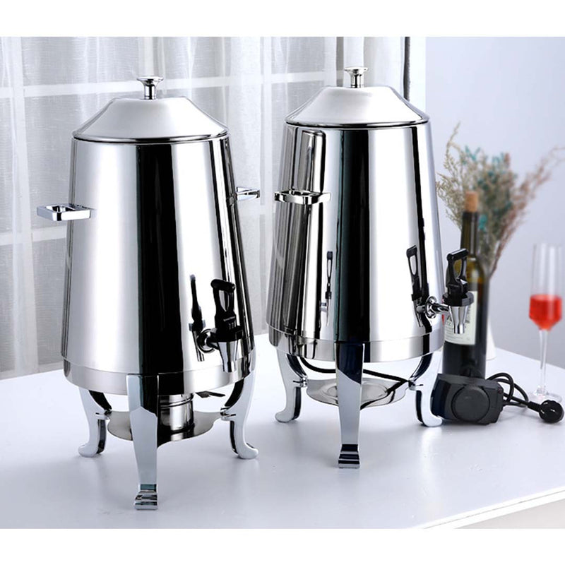 2X Stainless Steel 13L Food Safe Beverage Dispenser With Pump Removable Handle