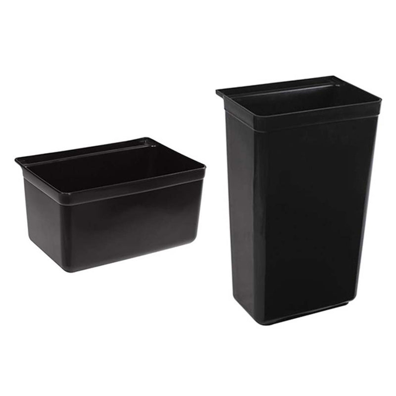 2X Small Pvc Waste Bin 330x230x175mm Flat Pack Food Trolley Utility Cart