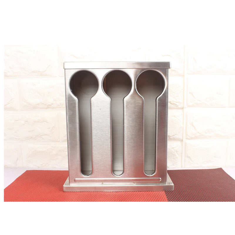 2X Stainless Steel Spoon Holder 3 Hole 18/10 200X90X230mm Drainable Buffet Rack