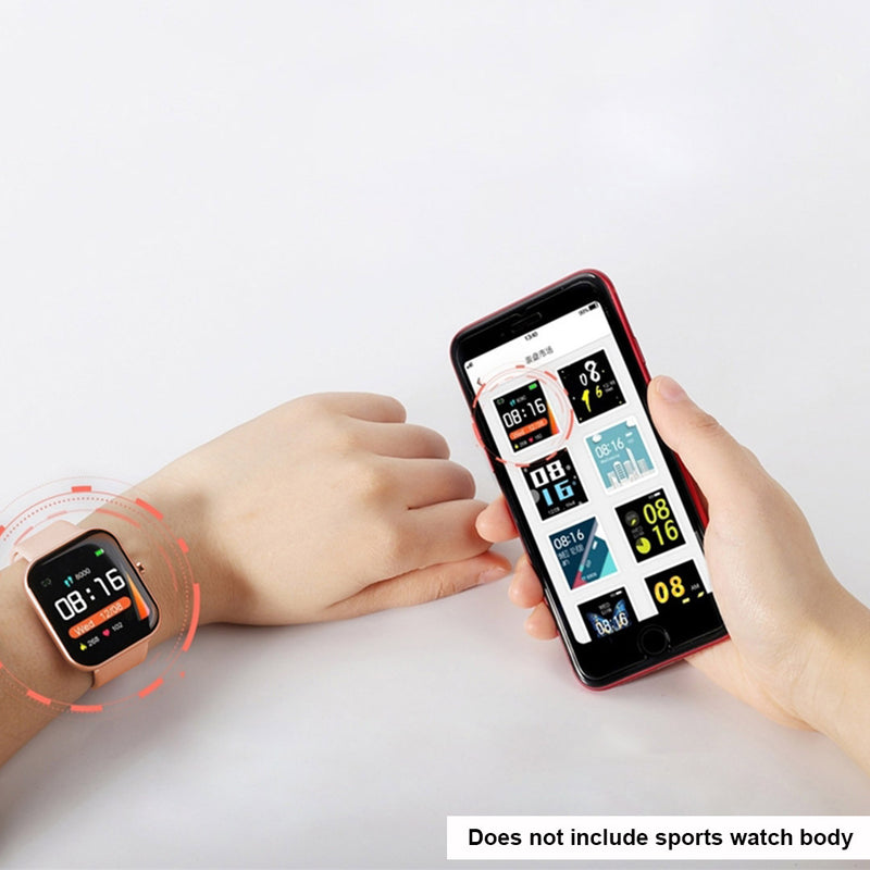 Smart Sport Watch Replacement Silicone Band For Model P8 Gold Waterproof