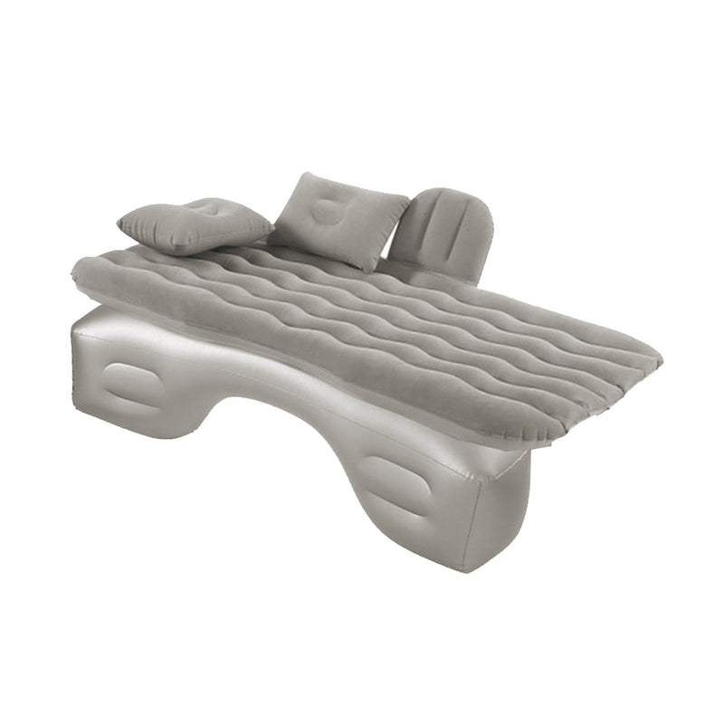 Inflatable Car Mattress Pvc 132x75x10cm Grey Pump Pillows Travel Camping