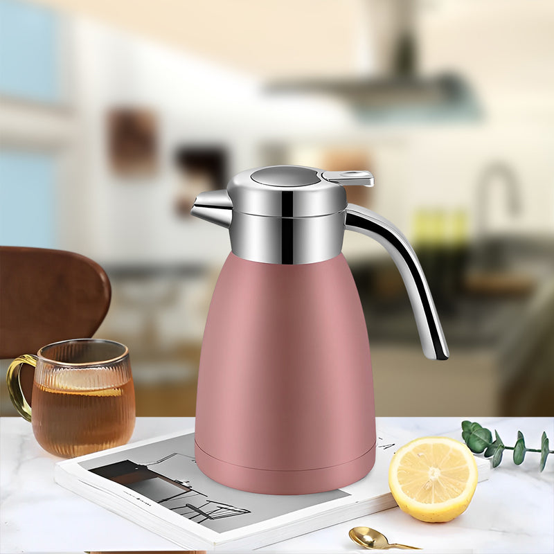 2X 1.2L Stainless Steel Insulated Vacuum Flask Pink