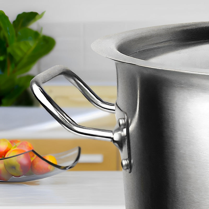 Commercial Stock Pot 143L Stainless Steel 18/10 Heavy Duty Thick Bottom