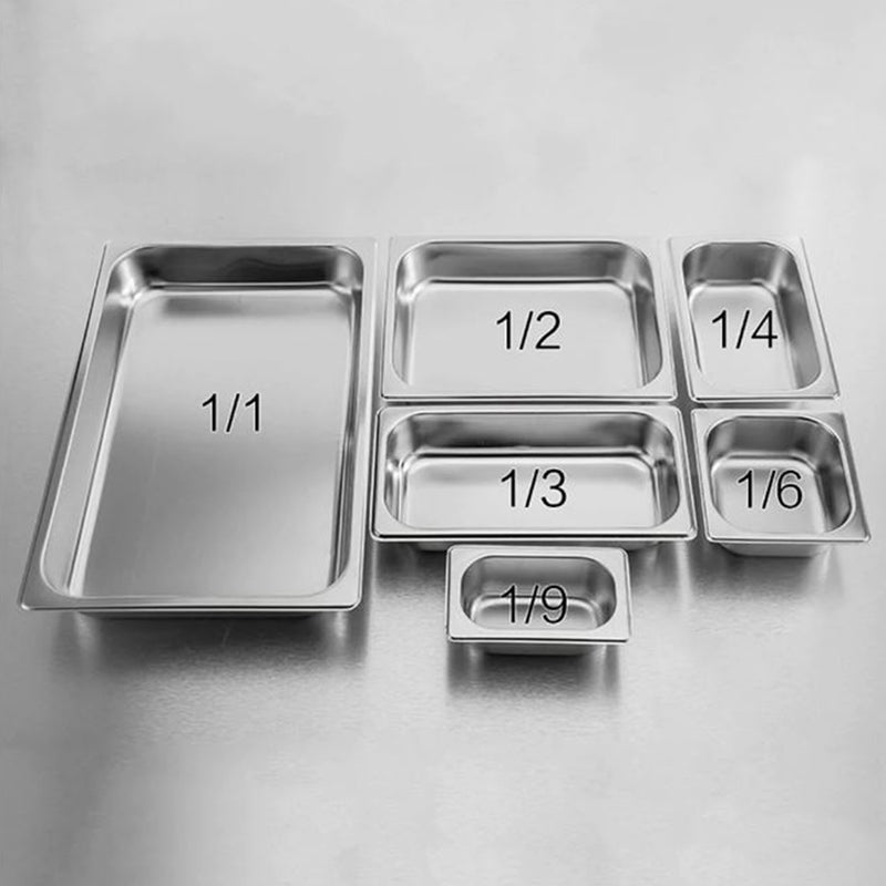 12X Full Size 1/1 Gastronorm Pan Stainless Steel 53cm X 32.5cm 2cm Deep