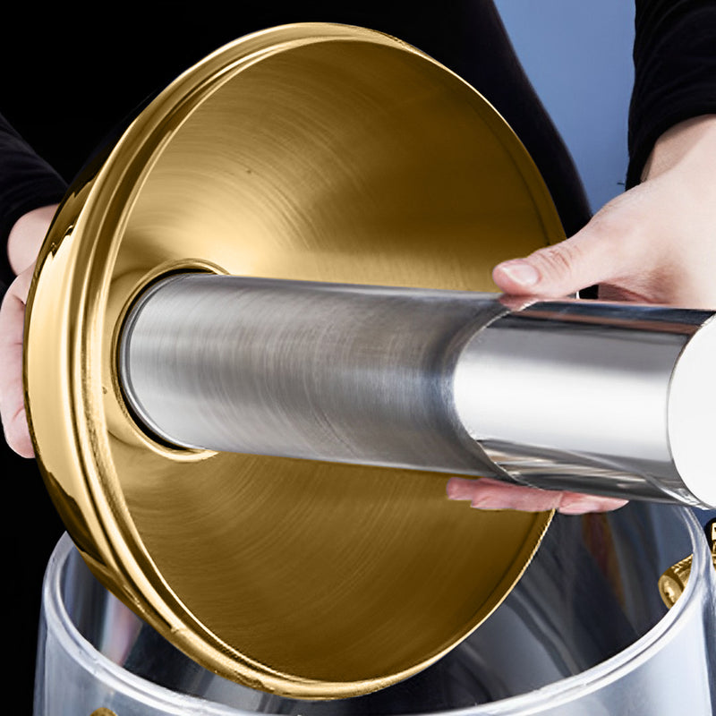 Stainless Steel 12L Beverage Dispenser Hot Cold Drink Urn with Gold Accents