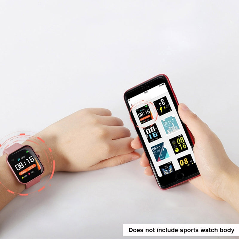 Smart Sport Watch Silicone Waterproof Replacement Strap Compatible Model P8 Pink