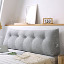 120cm Silver Triangular Wedge Bed Pillow Headboard Backrest with Pocket