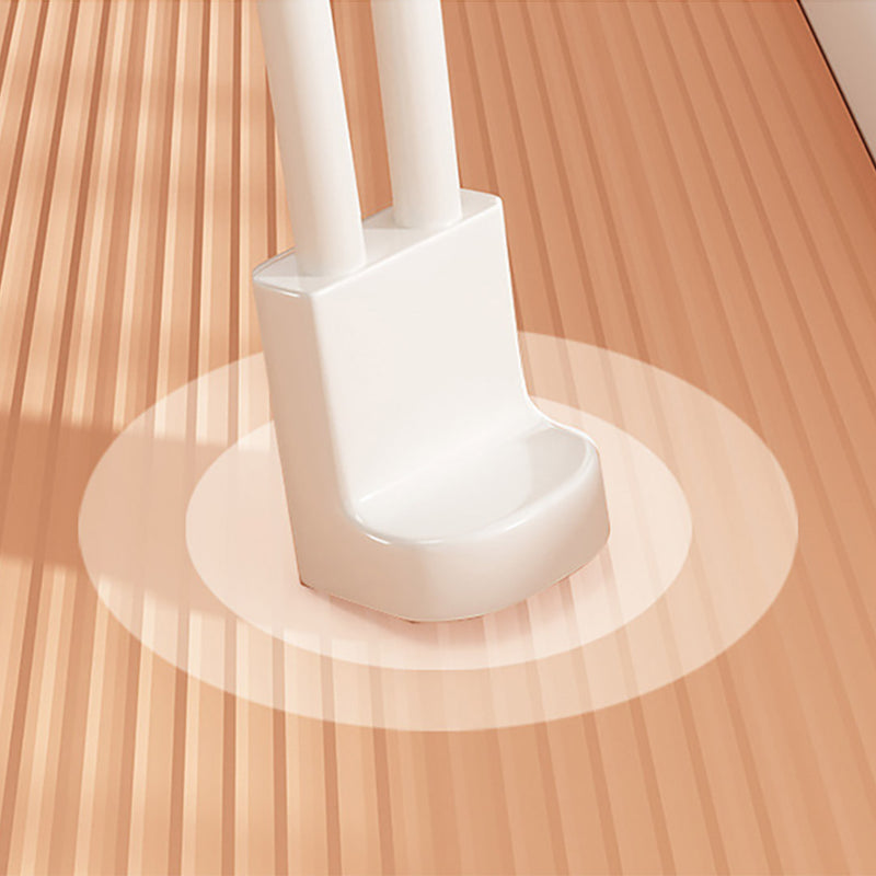 White Portable Folding Bed Table Adjustable Desk Cup Holder Particleboard Metal