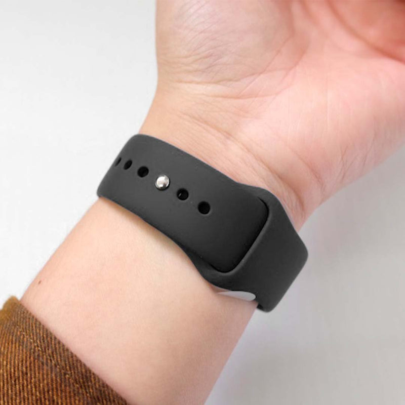 For Model B57C Silicone Replacement Watch Band Black Thickened Soft Waterproof