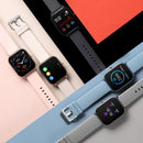 2X Waterproof Fitness Smart Watch 1.4in Heart Rate Monitor Tracker Blue