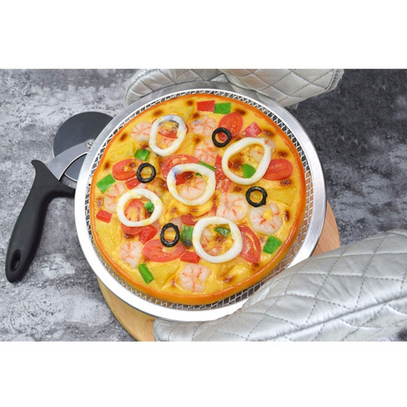 10 Inch Round Nonstick Aluminium Pizza Baking Pan Restaurant Grade Mesh