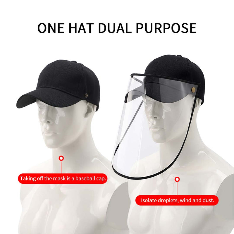 2X Kids Protective Hat Full Face Tpu Shield Anti Fog 26cmx35cm Black