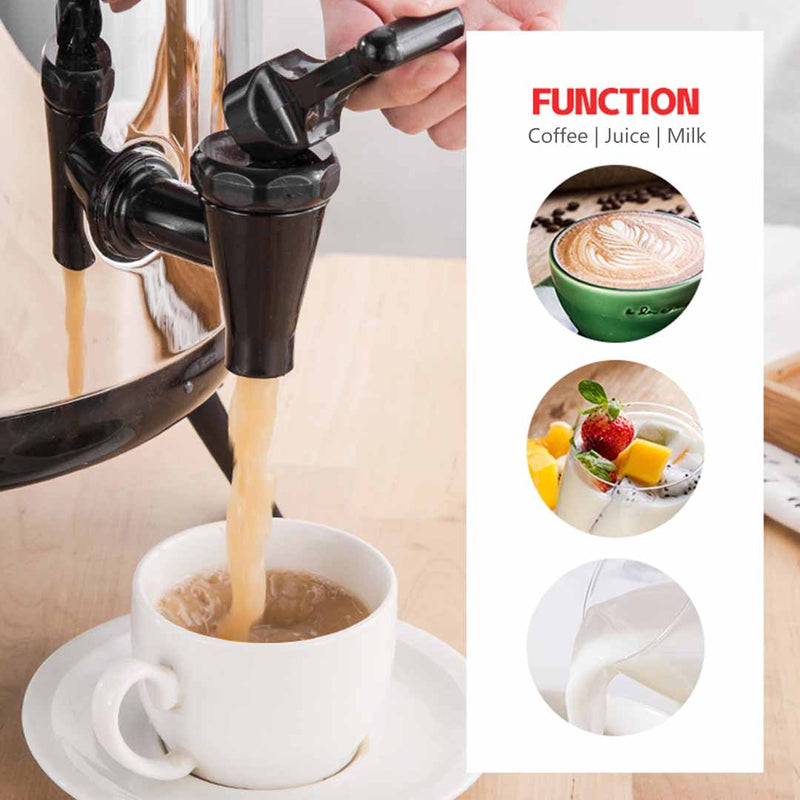 16L Portable Insulated Stainless Steel Beverage Dispenser Hot Cold Coffee Tea