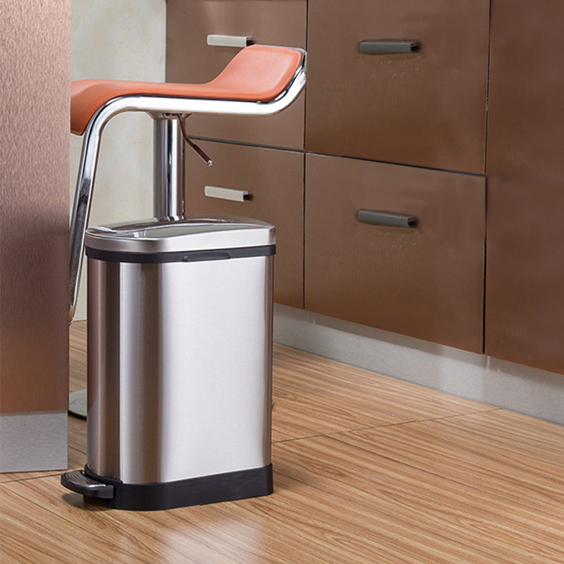 2X 10L Stainless Steel U Shaped Foot Pedal Bin Soft Close Removable Inner
