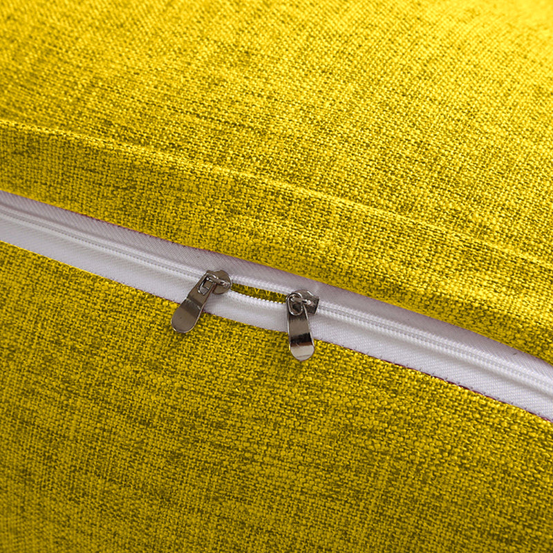 Triangular Wedge Bed Pillow 120cm Polyester Polypropylene Button Tufted Yellow