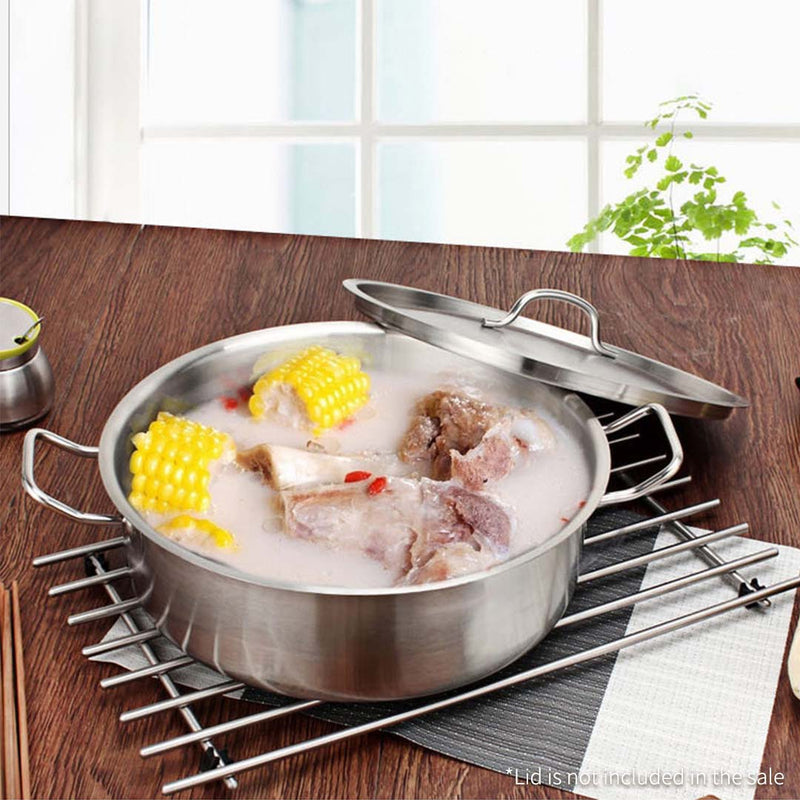 Stockpot Stainless Steel 44L 18/10 Commercial Thick Bottom Induction No Lid