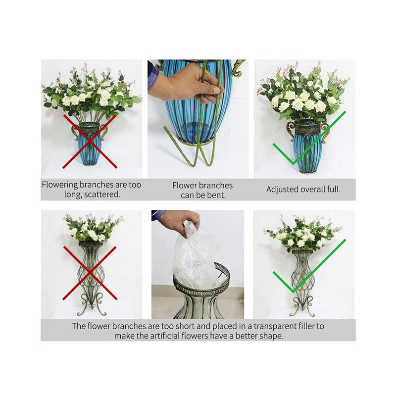 85cm Clear Glass Floor Vase Gold Metal Stand Home Decor