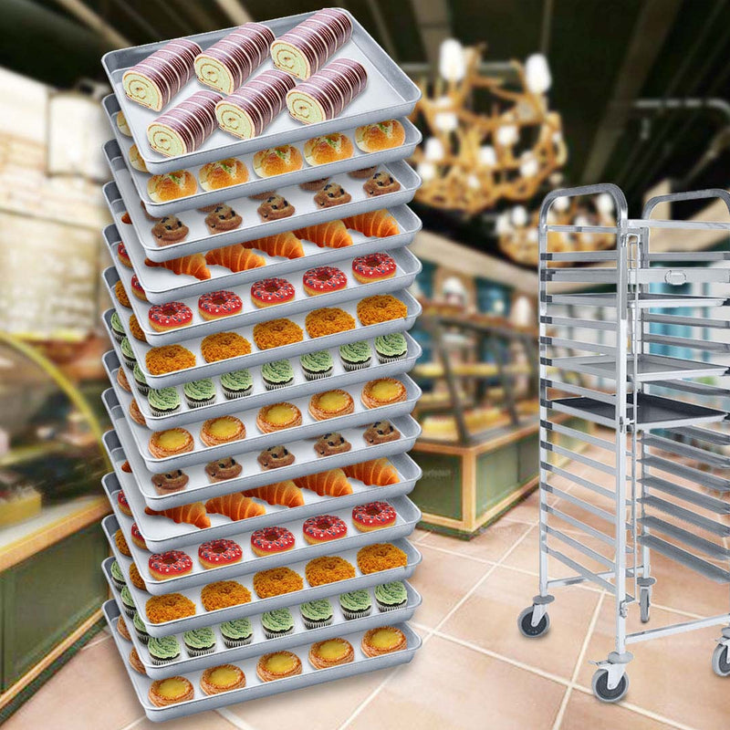 14X Aluminium Oven Baking Pan 60x40x5cm Commercial Tray