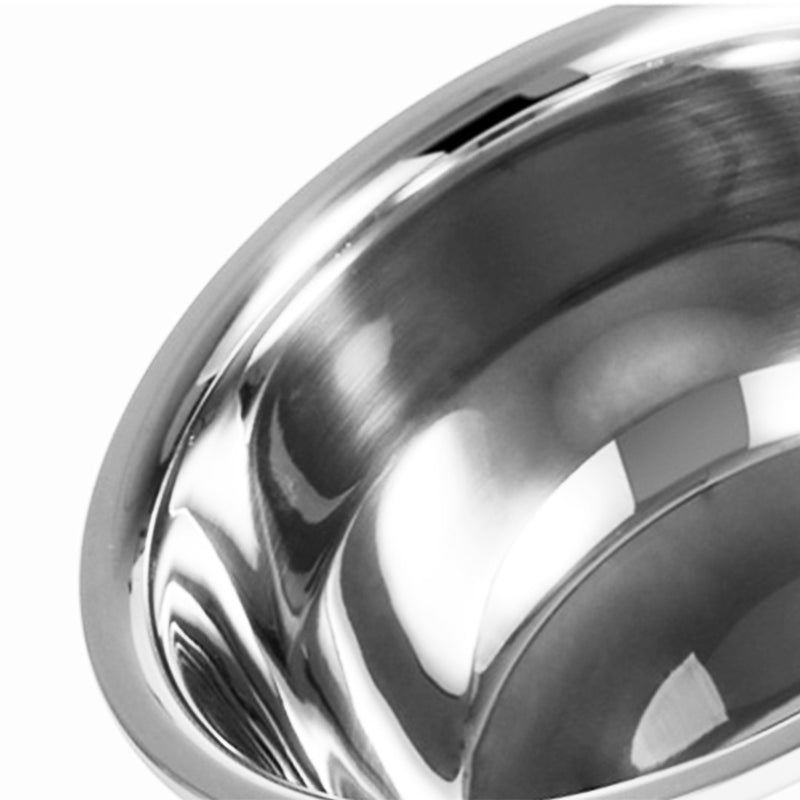 2X 3Pcs Stainless Steel Stackable Mixing Bowls Set 18/10 Silver Durable