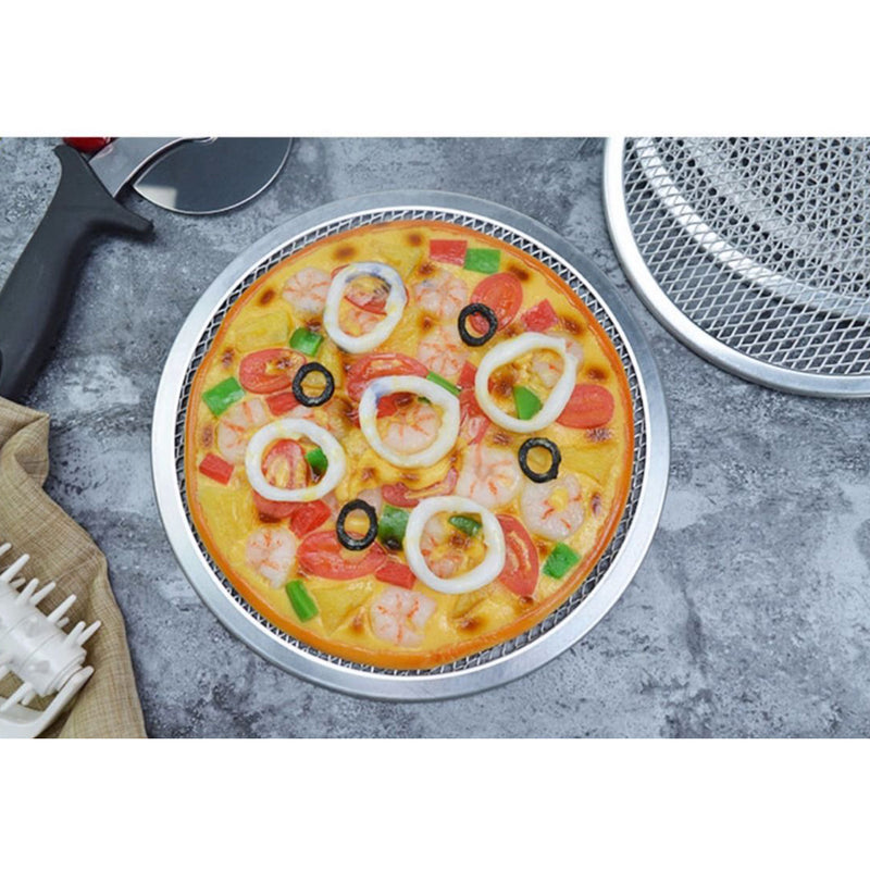 12 Inch Round Aluminium Pizza Screen Seamless Nonstick Commercial Grade