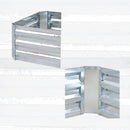 100cm Square Galvanized Raised Garden Bed Planter Box Silver Outdoor Use