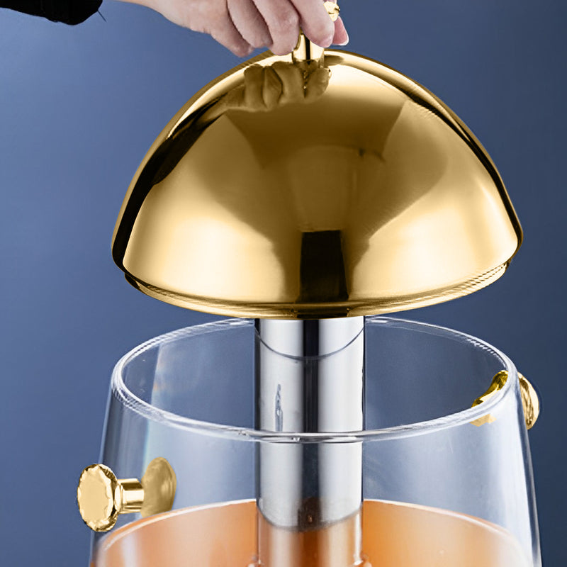 Stainless Steel 12L Beverage Dispenser Hot Cold Drink Urn with Gold Accents