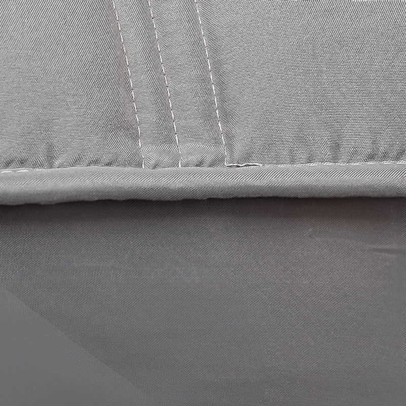 2X Grey 183cm Wide Quilted Polyester Mattress Cover Set with Pillow Covers
