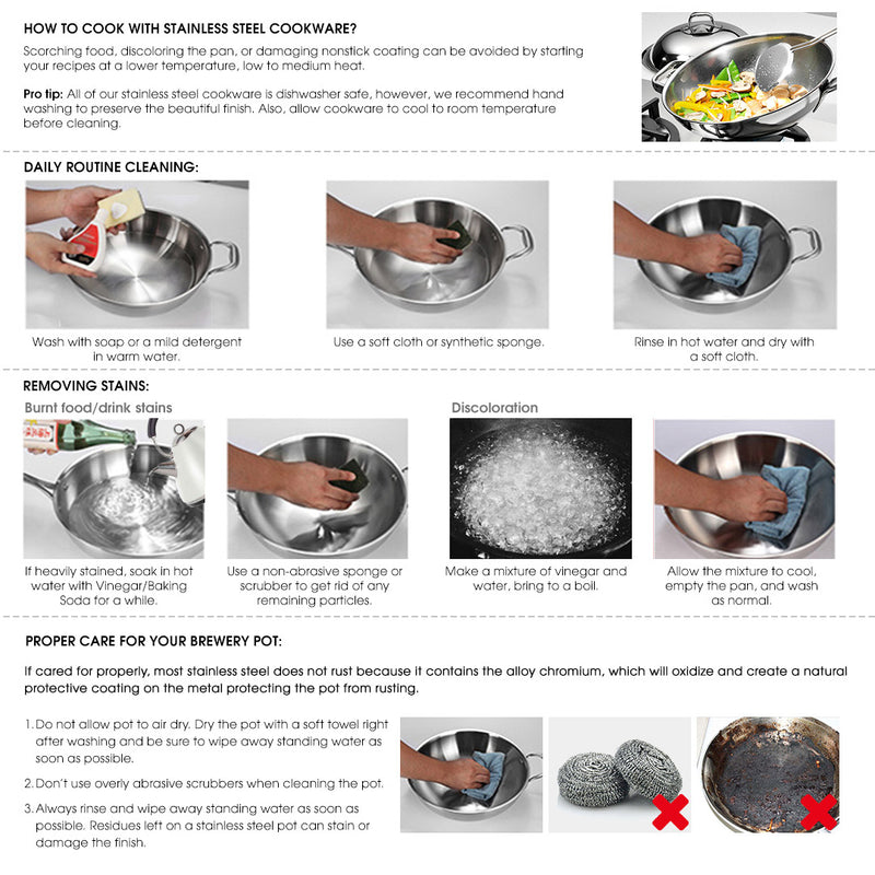 98L Stainless Steel Perforated Stockpot Basket Pasta Strainer With Handle