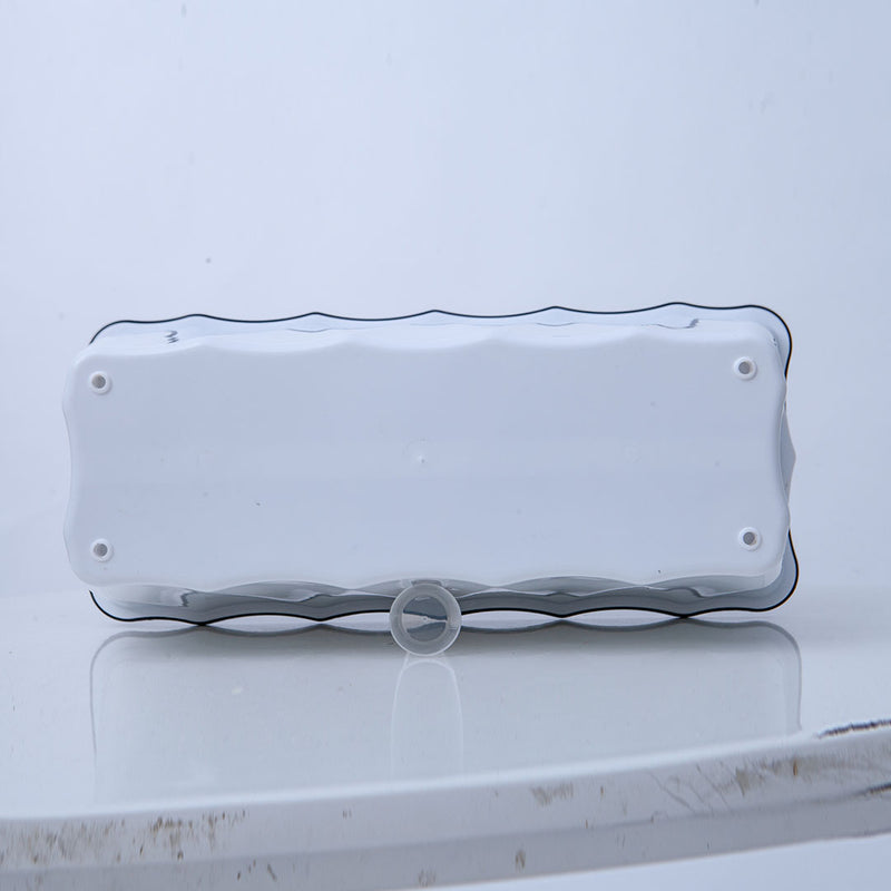 2X Large White Rectangular Plastic Planters 50x20x19cm Iron Frame Drainage Holes