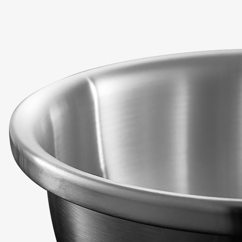 5Pcs Deepen Stackable Stainless Steel Mixing Bowls Set Kitchen Storage Silver