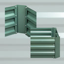 100cm Square Galvanized Iron Raised Garden Bed Planter Box Green Outdoor