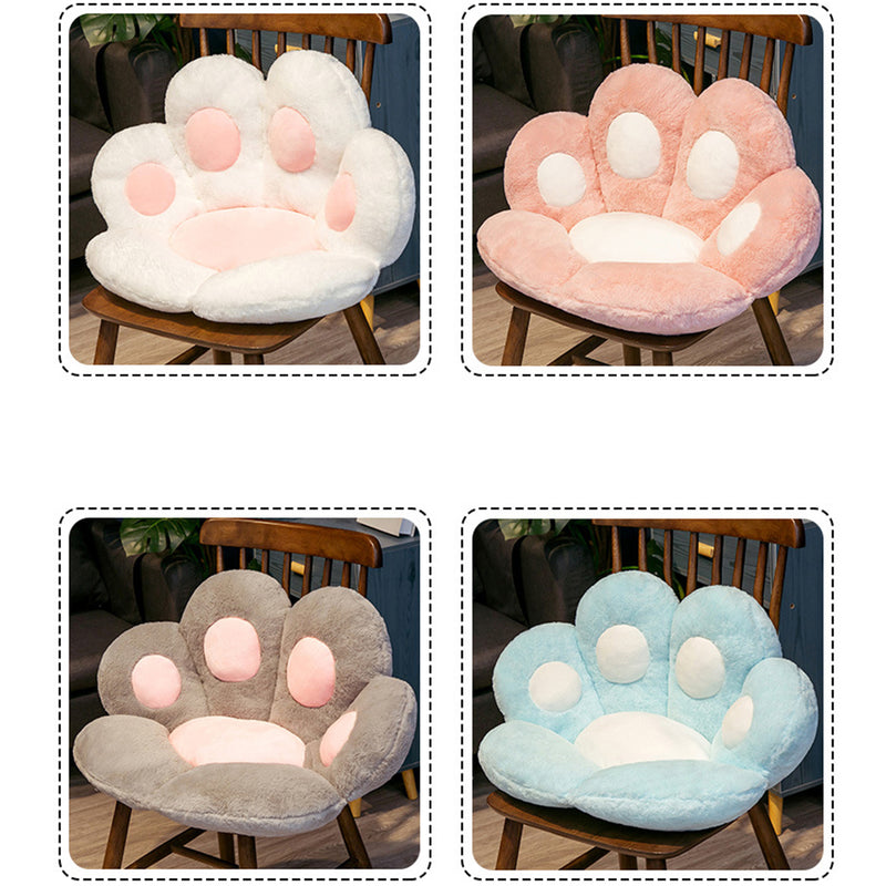 Pink Paw Shape Cushion Warm Plush Mat Home Decor 80cmx70cmx20cm