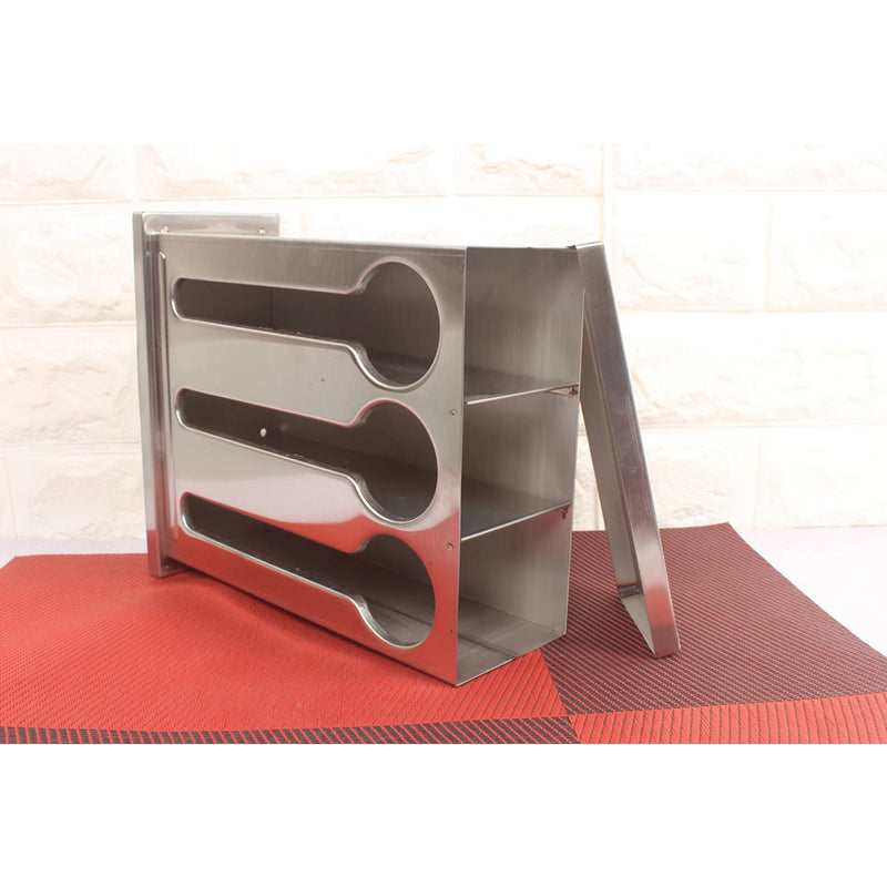 Stainless Steel Spoon Utensil Holder Rack 3 Holes 18/10 200X90X230mm Drainable