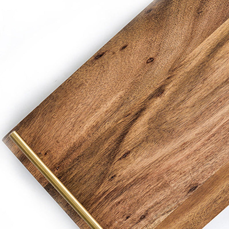 2X 39cm Brown Acacia Wood Serving Tray Charcuterie Board Iron Handles