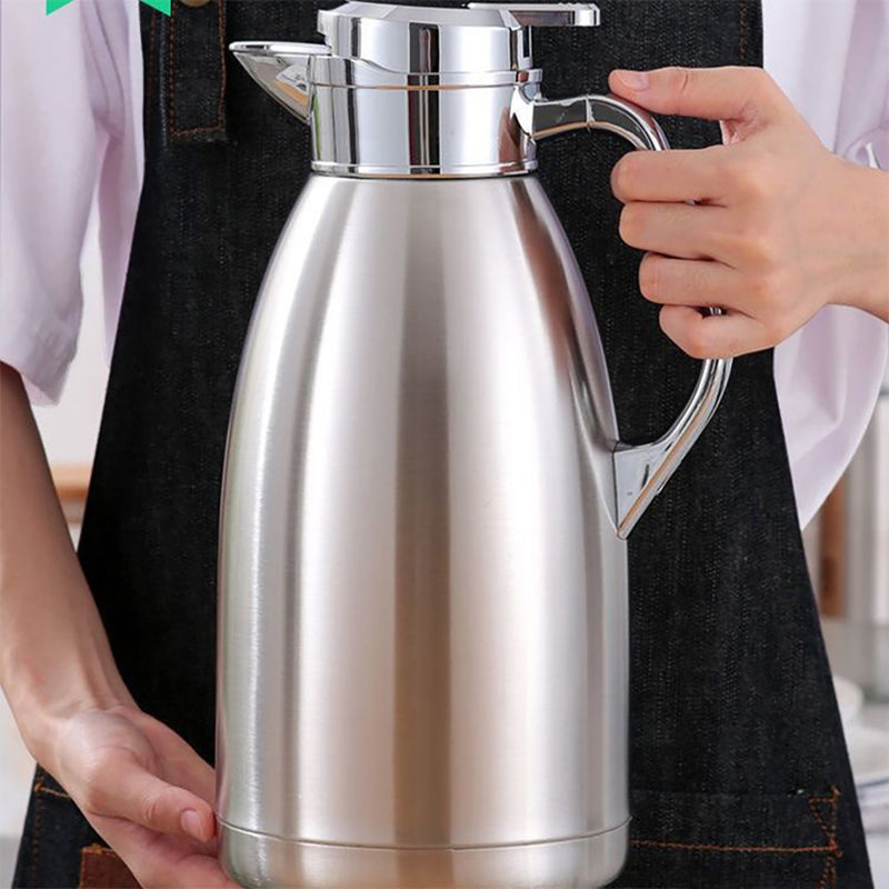2X 1.8L Stainless Steel Insulated Vacuum Flask Jug Thermal Spill Proof Lid