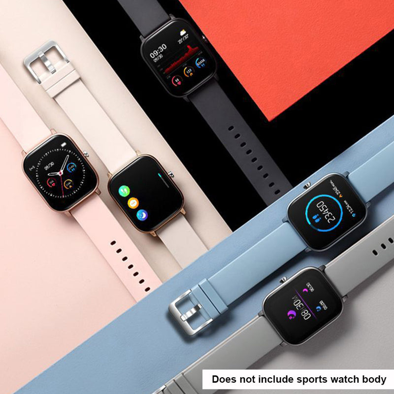 Smart Sport Watch Band Silicone Waterproof Lightweight Strap Grey