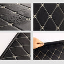 4X Leather Car Boot Organizer Portable Foldable Collapsible Storage Box Black