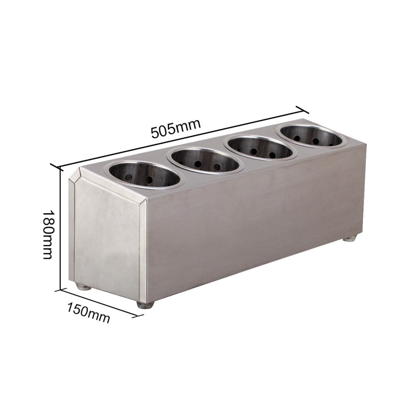 Stainless Steel Conical Utensils Holder 4 Holes Commercial Rust Resistant