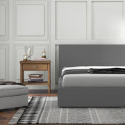 Milano Sienna Luxury Bed with Headboard (Model 2) - Grey No.28 - Single-1951134896768552964
