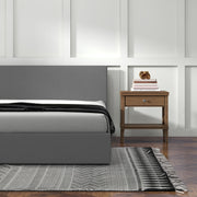 Milano Sienna Luxury Bed with Headboard (Model 2) - Grey No.28 - Single-1951134896768552965