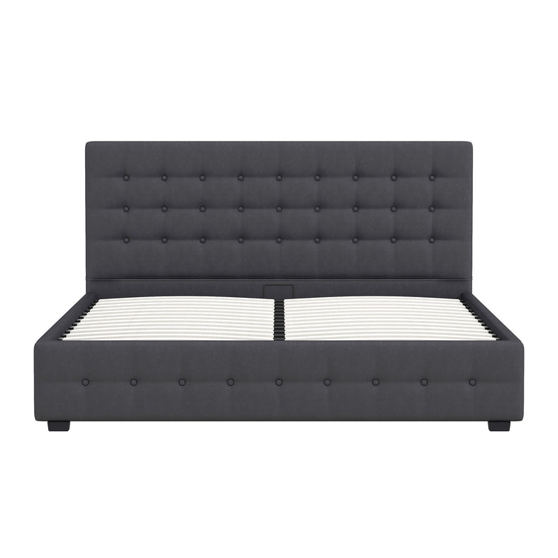 Milano Decor Eden Gas Lift Bed - Dark Grey - Single-1951134897183789062