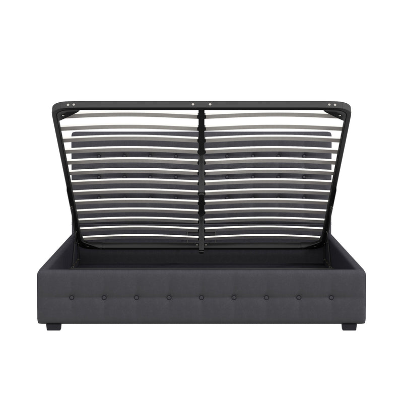 Milano Decor Eden Gas Lift Bed - Dark Grey - Single-1951134897183789063