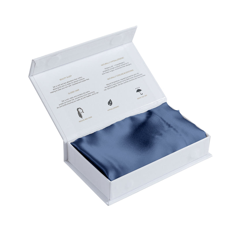 Pure Silk Pillow Case by Royal Comfort-Navy-1951134814337896453