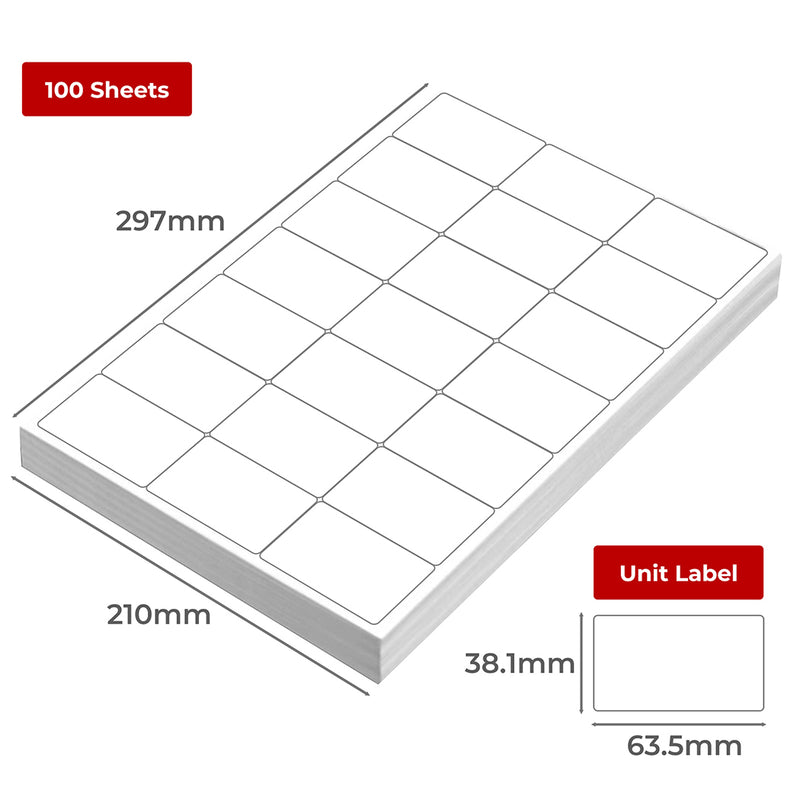 100 Sheet A4 Label White Matte Self Adhesive Sticker-1954802469351591938