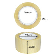 6 Rolls Packing Packaging Tape 45mmx75m-1954802469167042562