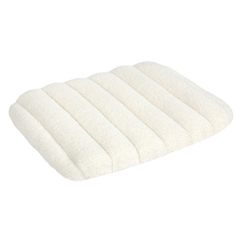 Pawz M Size Orthopedic Dog Bed with Sherpa Plush Removable Cover in White-1954802482236493832