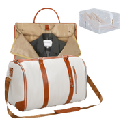 Slimbridge Garment Bags Hanging Suit Duffel Bag Beige-1954802452071059464
