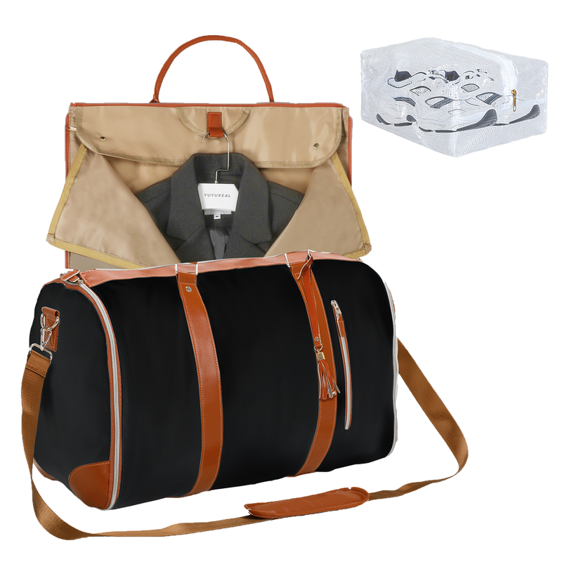 Slimbridge Garment Bags 2 in 1 Hanging Suit Bag Black-1954802452280774664