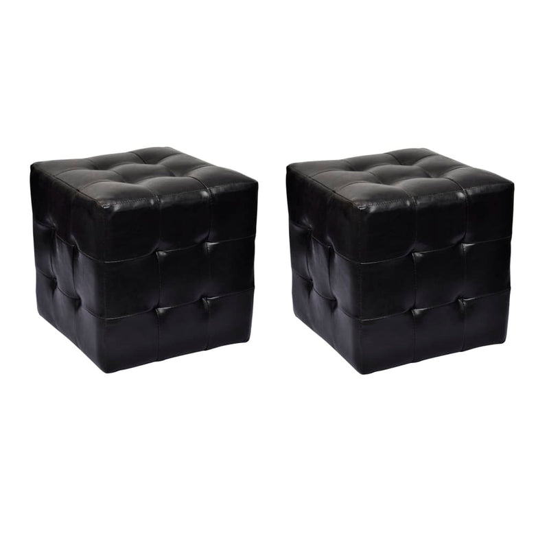 vidaXL Cubed Stools Black